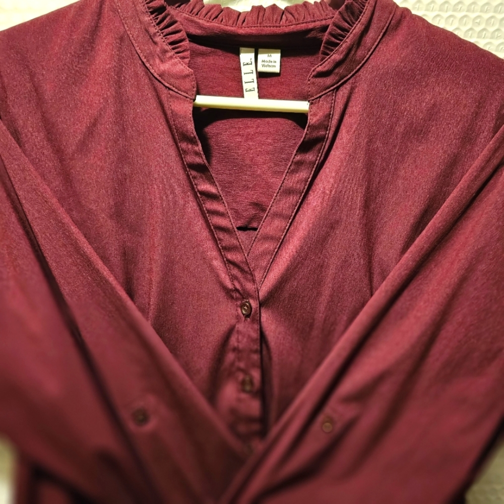 Maroon long sleeve business